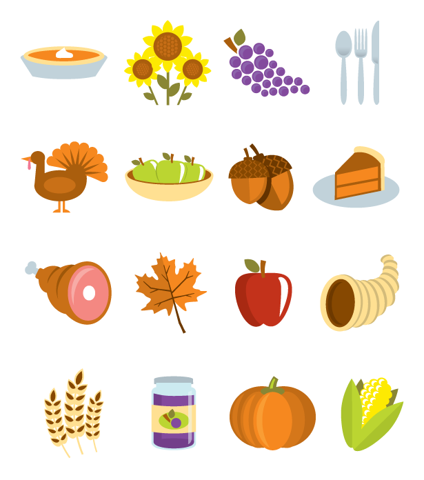 15 Thanksgiving Vector Icon Images