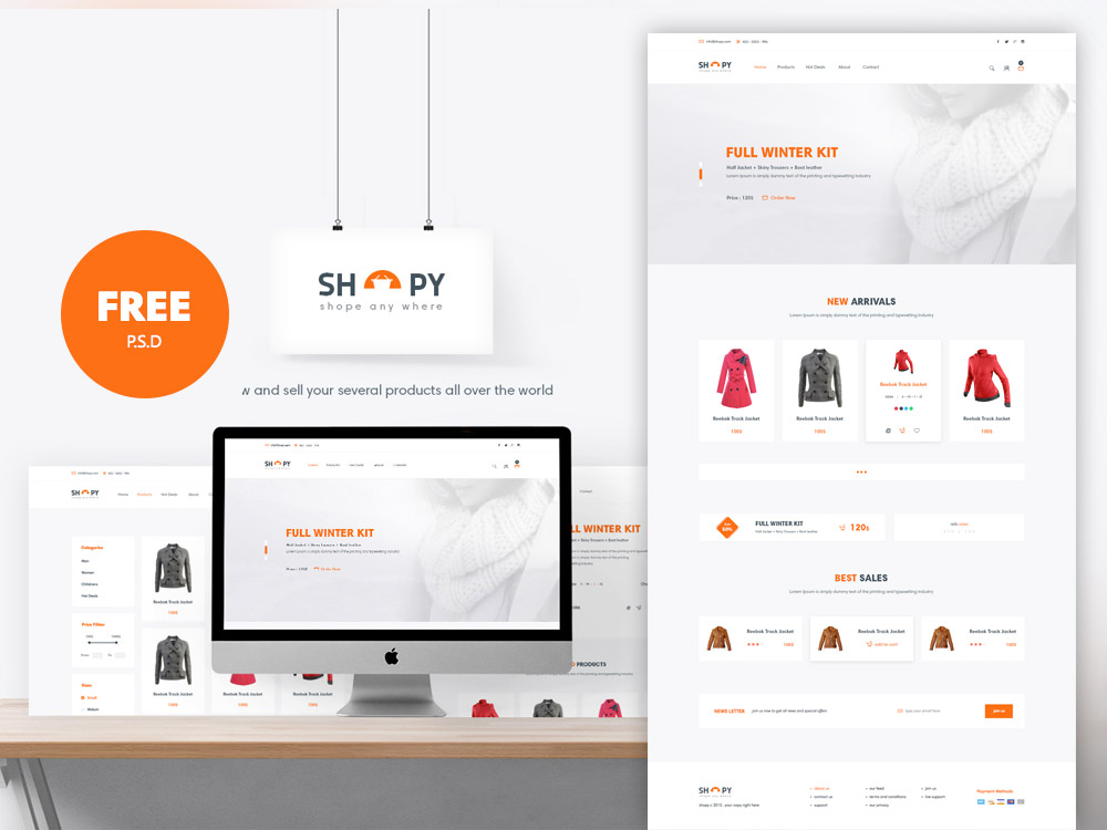 Website Shopping Templates Free