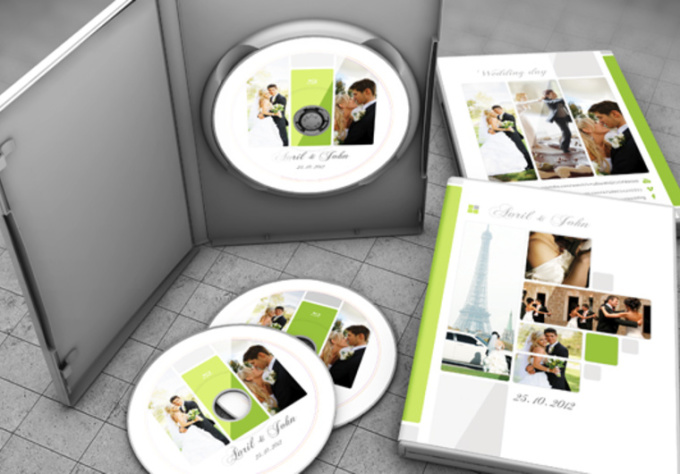 Wedding DVD Cover Template PSD