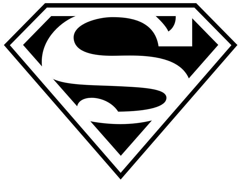 White Superman Logo