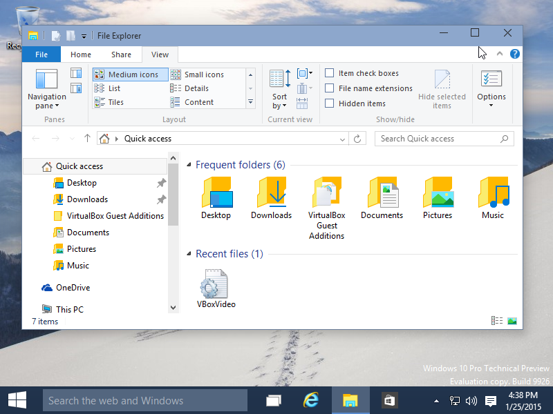 Windows File Explorer 10