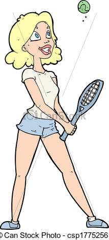 Woman Playing Tennis Clip Art