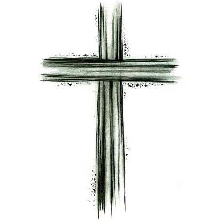 Wooden Cross Tattoo Sketch