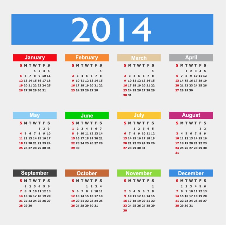Year Calendar Graphic Year Calendar Graphic