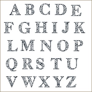 Zebra Print Alphabet Letters Printable