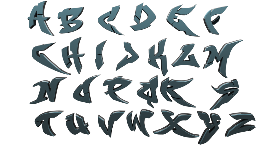 3D Graffiti Alphabet Letters 3D Graffiti Alphabet Letters