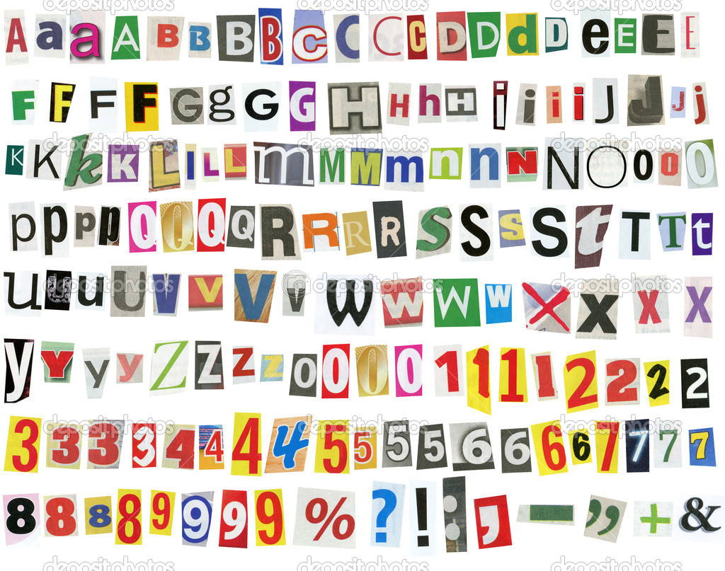 ABC Magazine Cut Out Letters