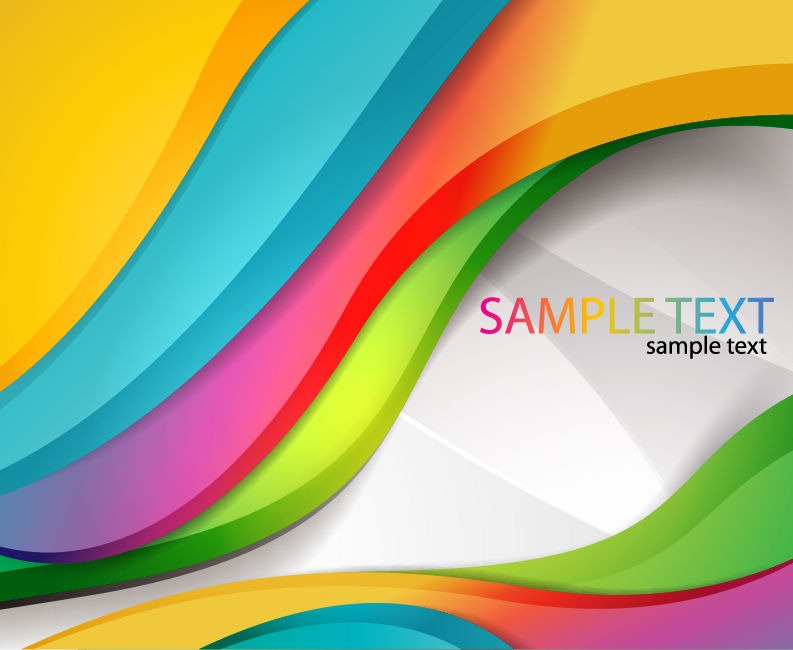 Abstract Colorful Vector Waves