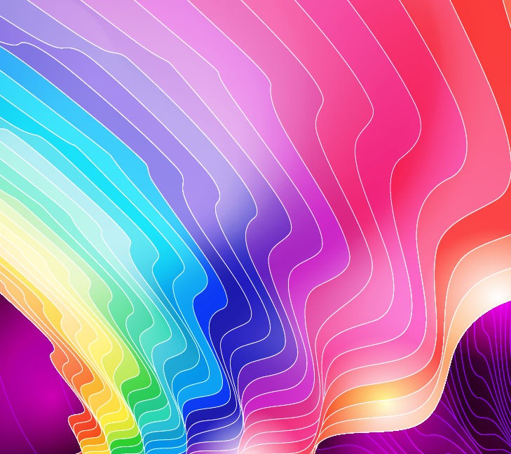 Abstract Colorful Vector Waves
