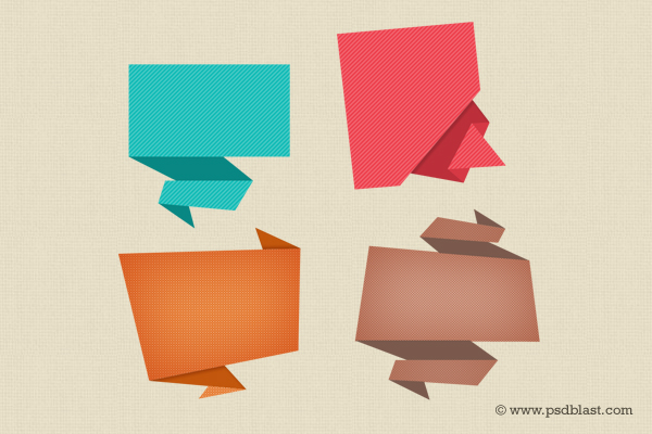 5 Speech Bubbles PSD Images