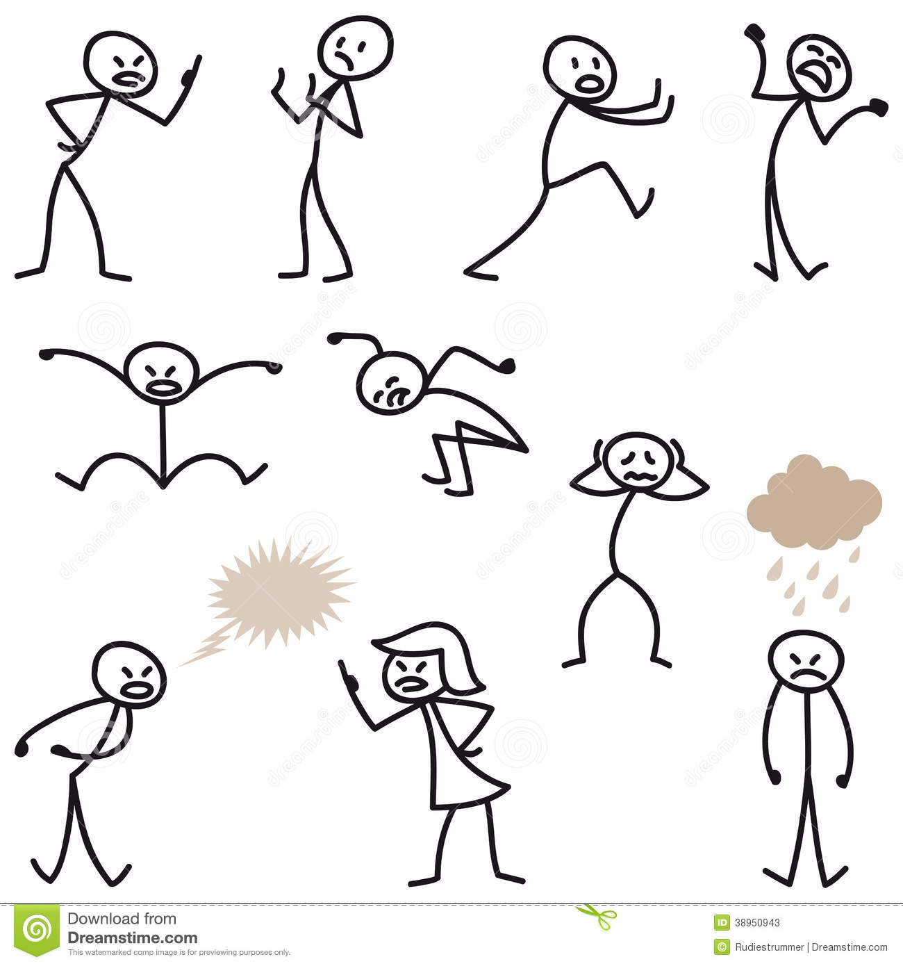 Angry Stick Figure Clip Art