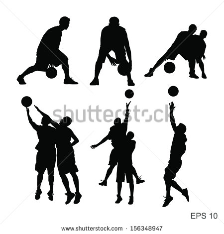 Basketball Player Silhouette Vector Illustration