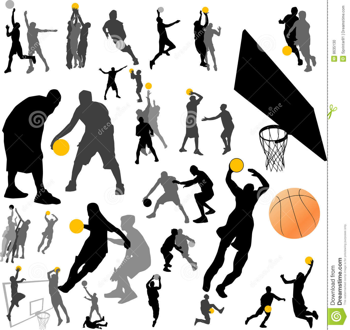 Basketball Player Silhouette Vector