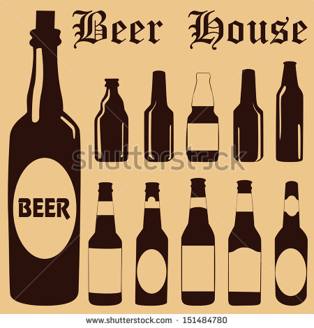 Beer Bottle Silhouette Vector