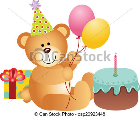 Birthday Teddy Bear Clip Art