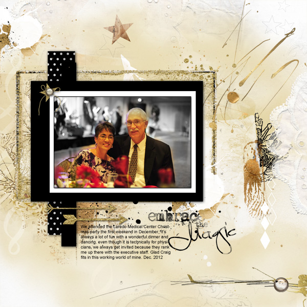 Black and Gold Scrapbook Page Ideas