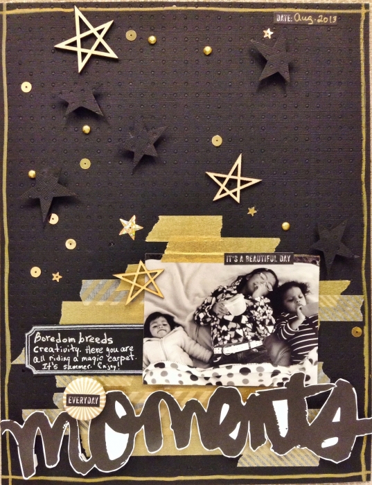 Black and Gold Scrapbook Page Ideas