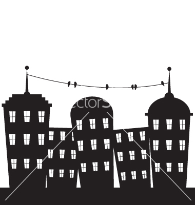 Black and White City Vector