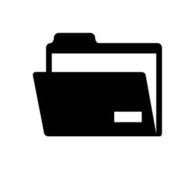Black and White File Folder Icon Black and White File Folder Icon