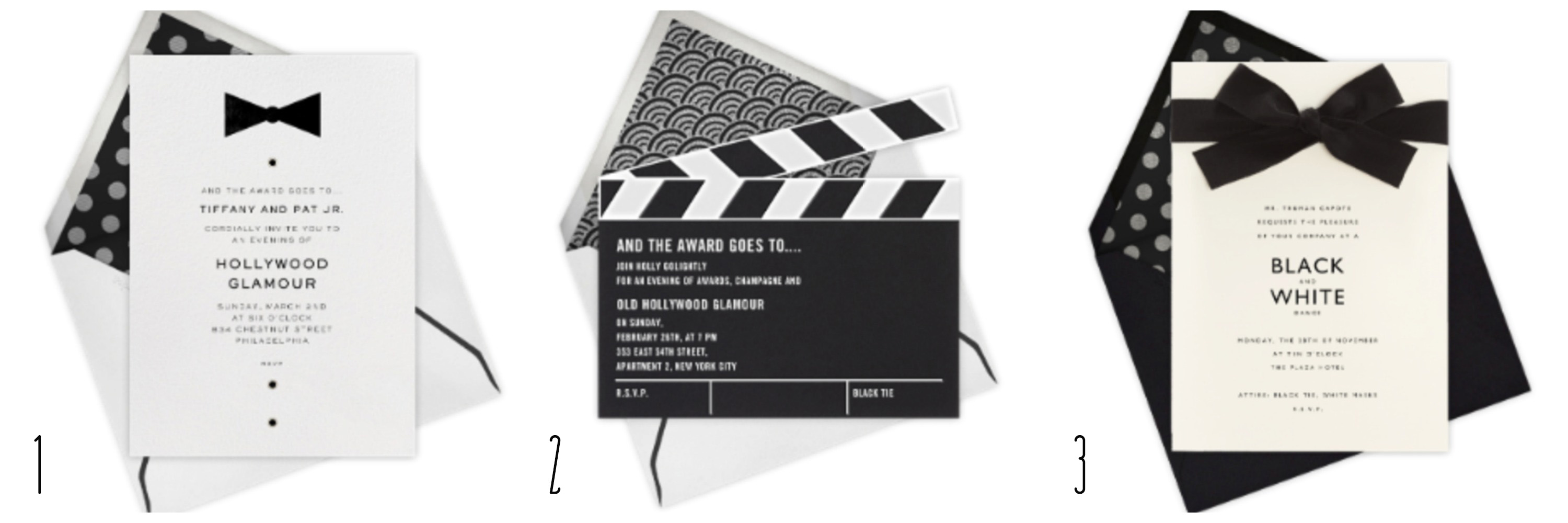 Black and White Party Invitations