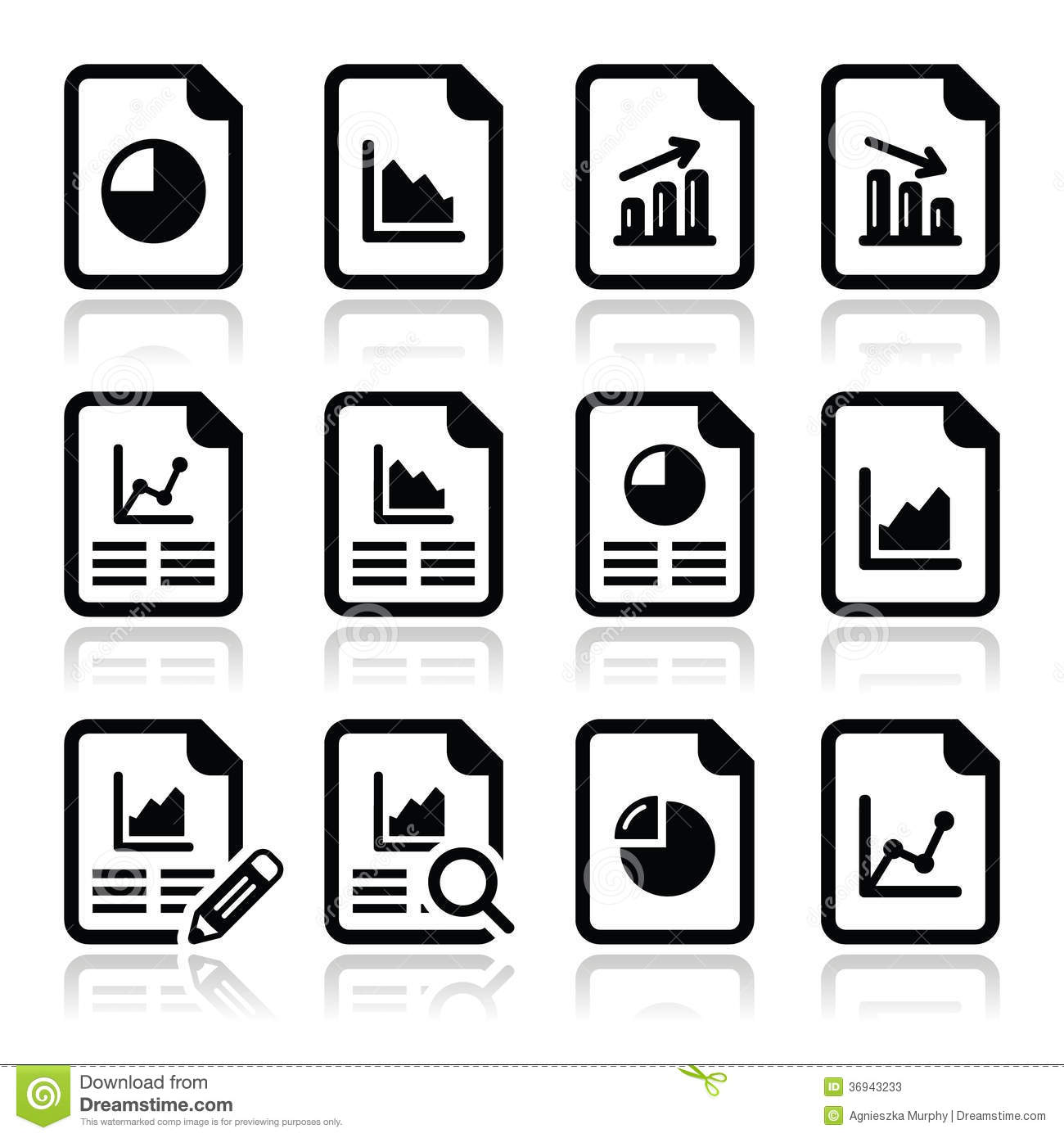 Black and White Pie-Chart Icon Black and White Pie-Chart Icon