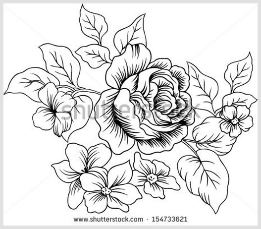 Black and White Rose Design