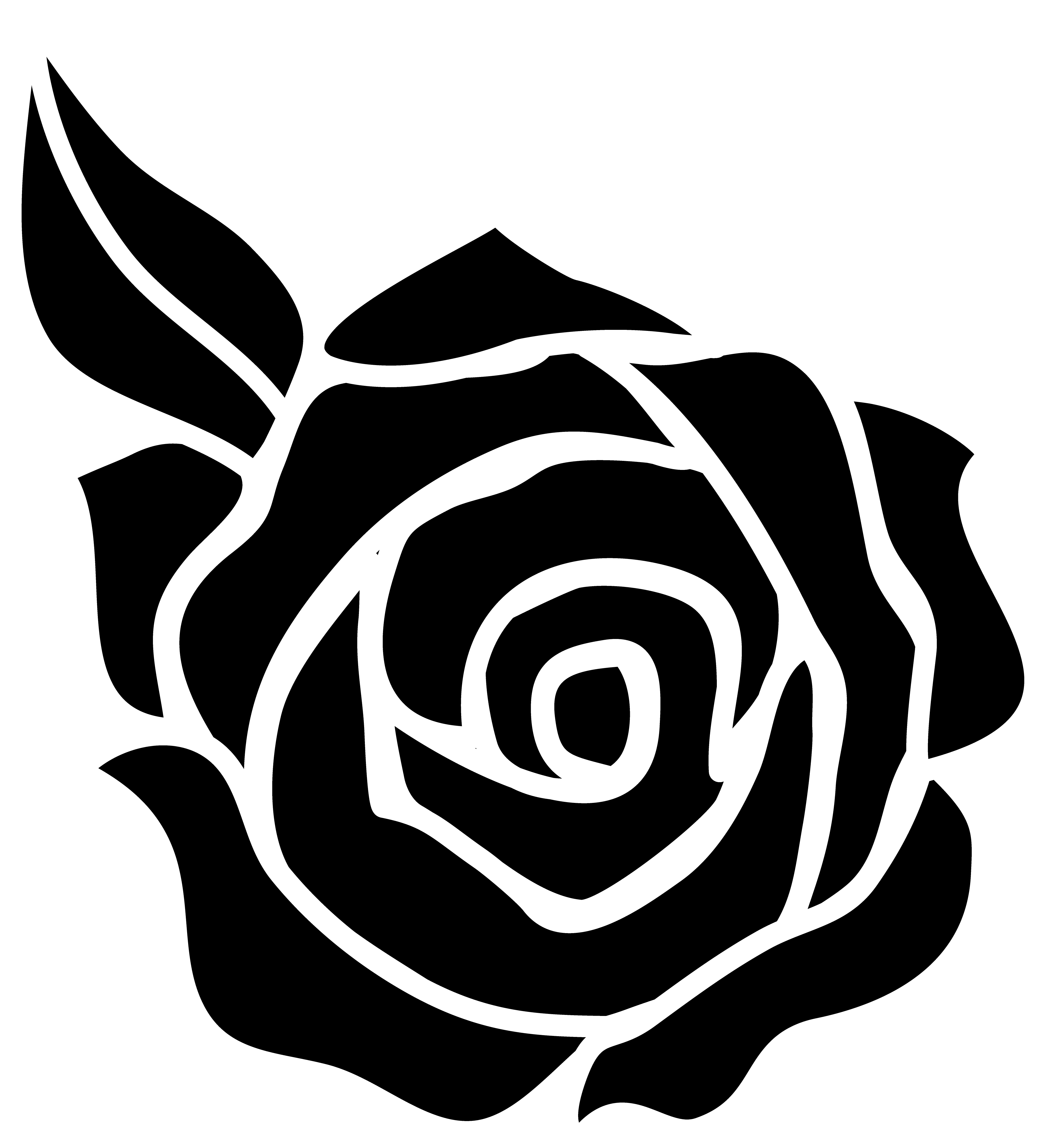 Black and White Rose Silhouette Black and White Rose Silhouette