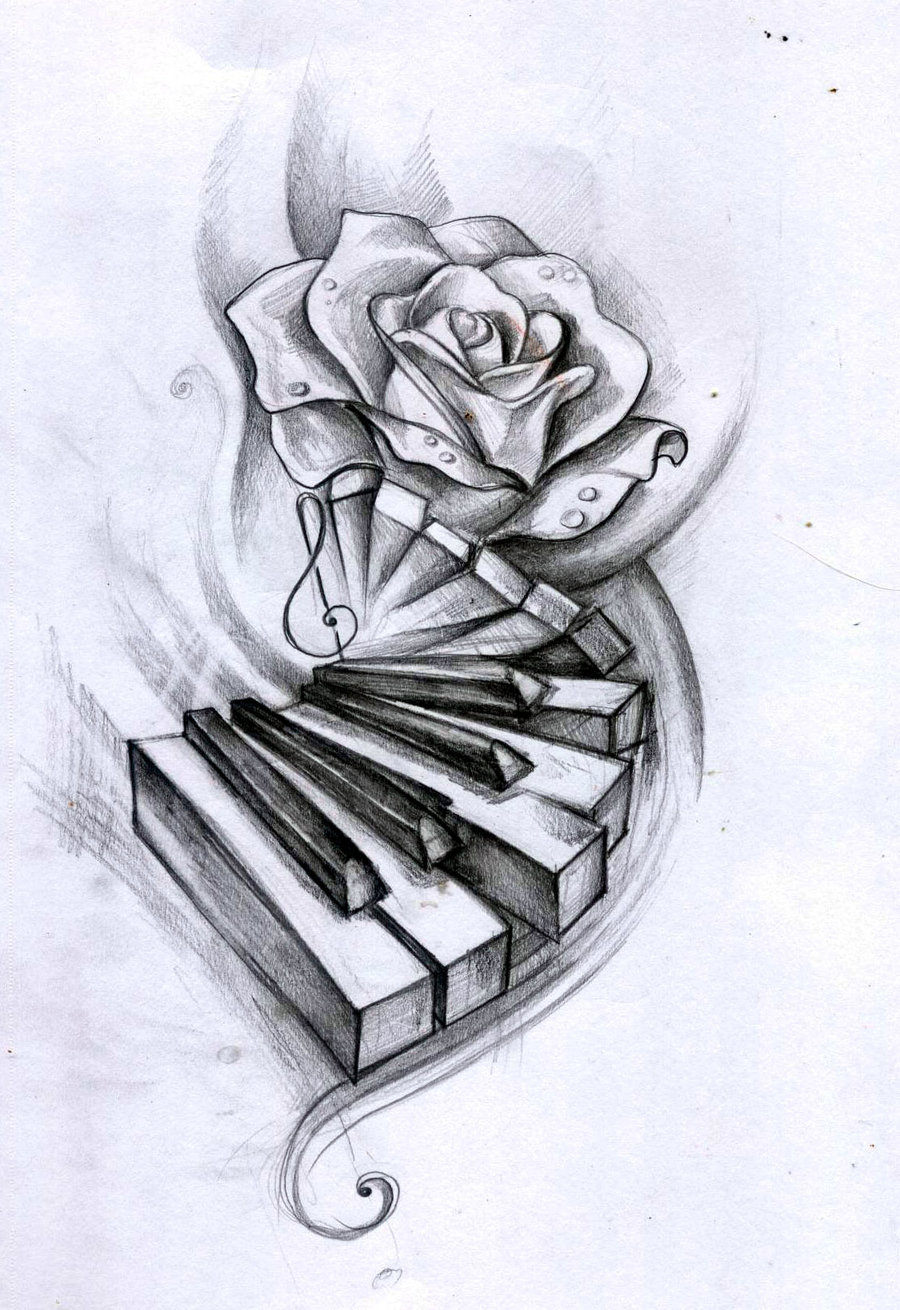 Black and White Rose Tattoo Designs Black and White Rose Tattoo Designs
