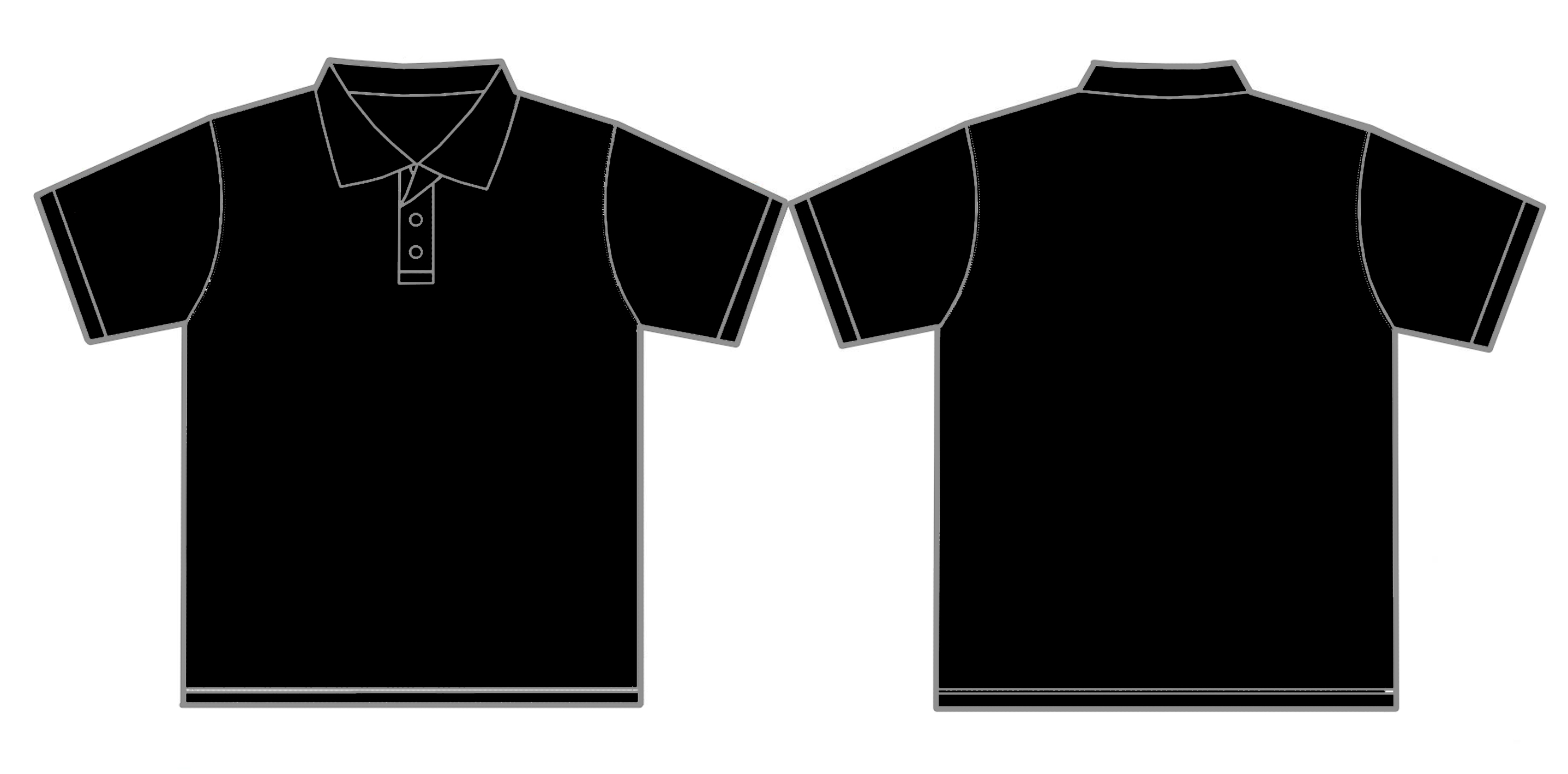 Black Polo Shirt Template