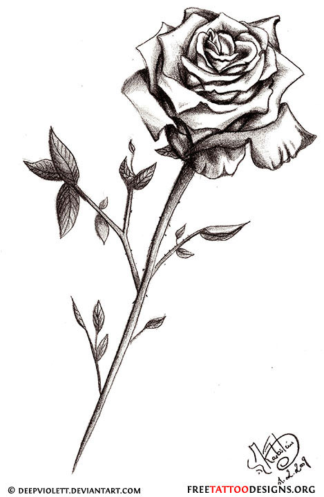 Black Rose Tattoo Designs