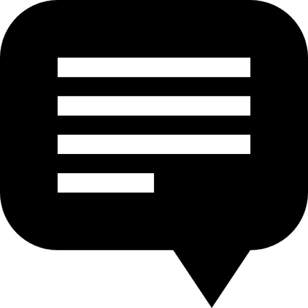 Black Speech Bubble Icon