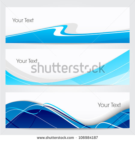 Blue Header Banner Vector Free