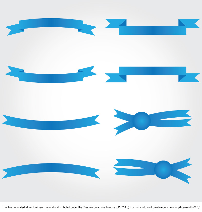 15 Simple Ribbon Banner Vector Images