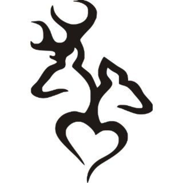 Browning Deer Head Heart Logo