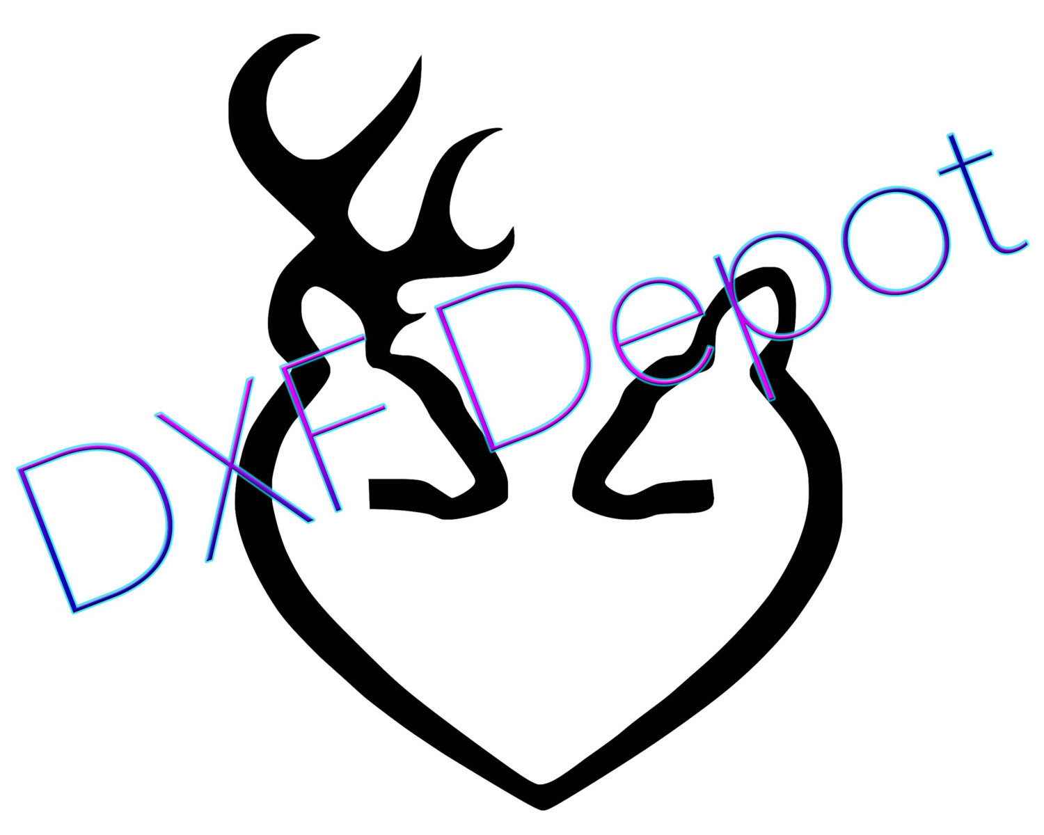 Browning Deer Heart Vector Art
