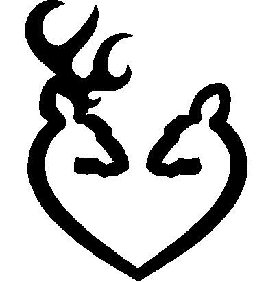 Browning Deer Heart Vector Art