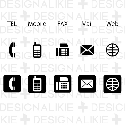 Business Card Icons Phone email