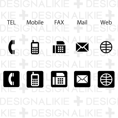 Business Card Icons Phone email Business Card Icons Phone email