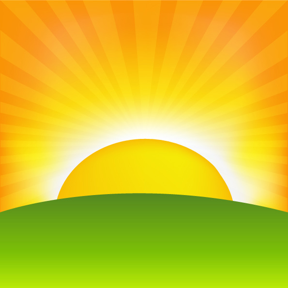 14 Sunrise Background Vector Images