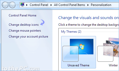 Change Desktop Icons Windows 7