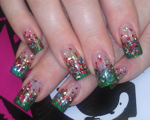 Christmas New Year Nail Art Design