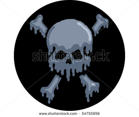 Circle with Skull Vector Art