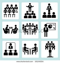 Conference Meeting Icon Vector