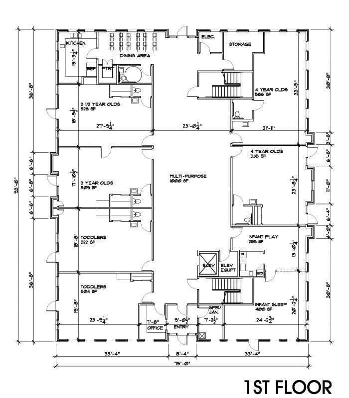 Day Care Building Floor Plans