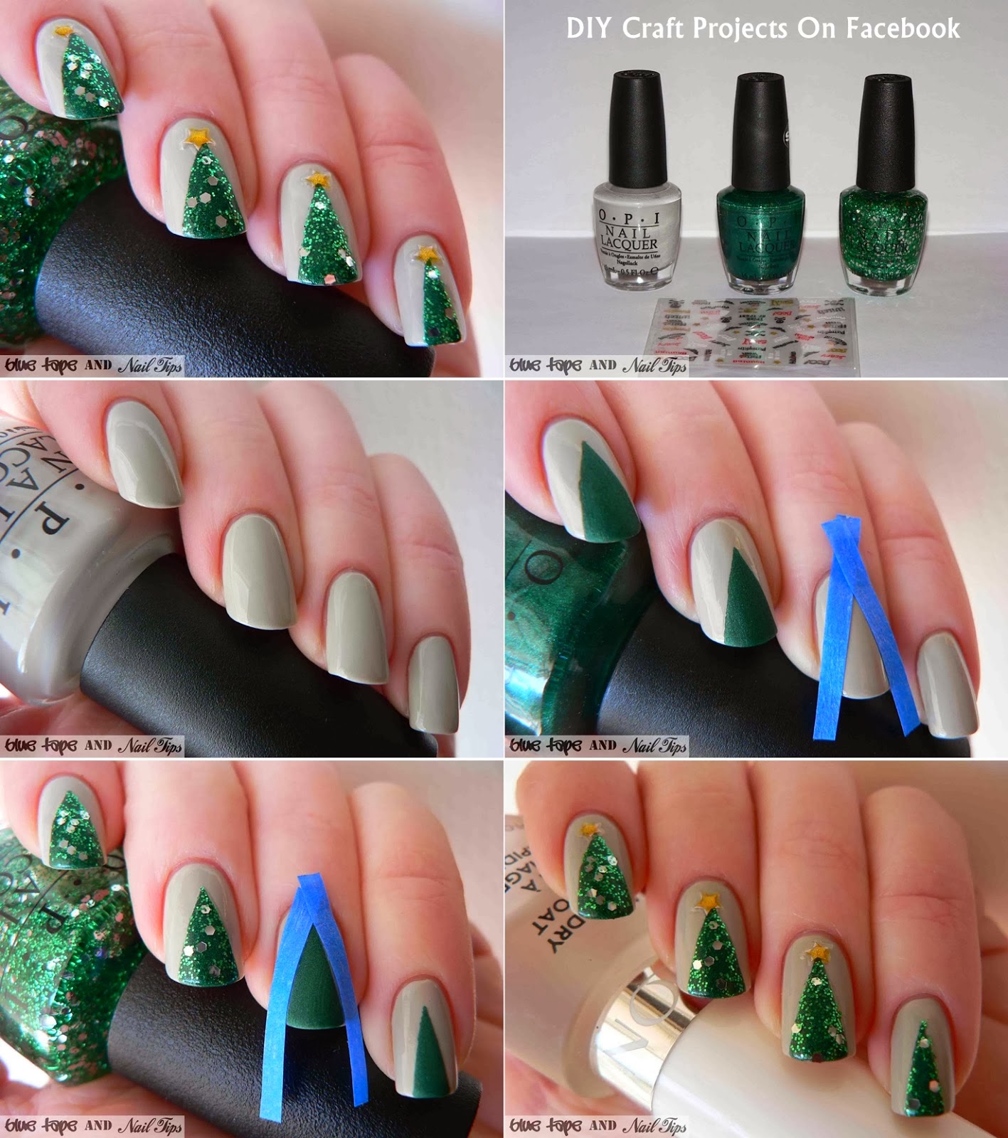 DIY Easy Christmas Nail Art Designs