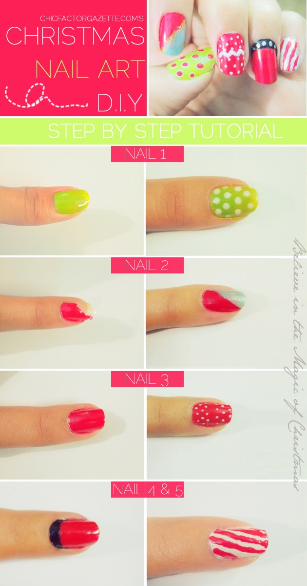 DIY Easy Christmas Nail Art