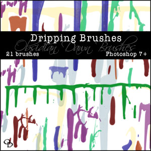 Dripping Paint Photoshop Brushes