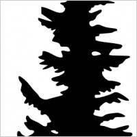 Evergreen Tree Silhouettes Clip Art