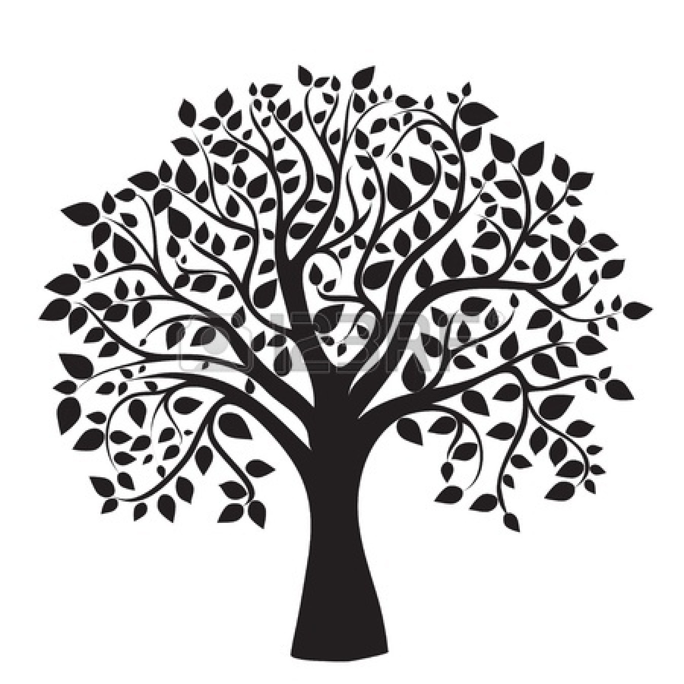 Family Tree Clip Art Black and White