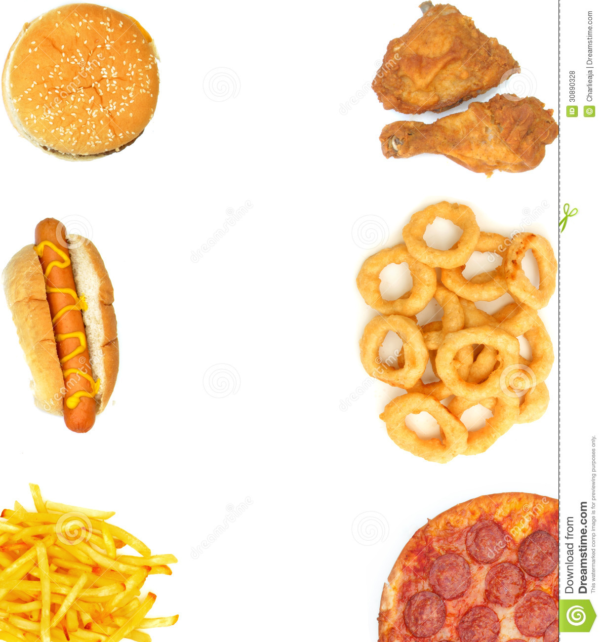 Fast Food Menu Borders